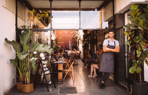 man in restaurant