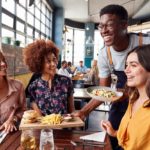 people having fun in a restaurant